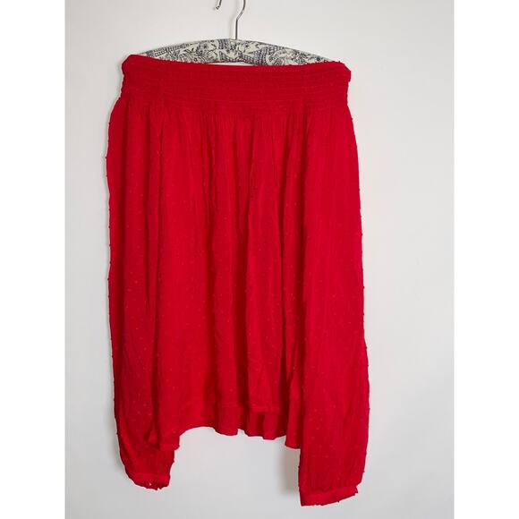 Gap Off Shoulder Blouse - Size S‎ - NWT - Vibrant Red - Picture 1 of 9